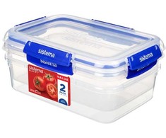 Sistema - 2,2 l stačiakampio formos „Klip It Plus“ 2 vnt. pakuotė