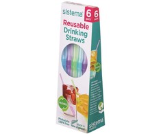 Sistema - Daugkartinio naudojimo šiaudeliai, 6 vnt. pakuotėje