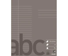 Bantex 100051988, Vaizdinis, Pilkas, 32 lapai, 70 g/m², Linijuotas popierius, Universalus