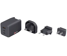 Skross Daugiagalvis įkroviklis UniCharger USB-A 2xUSB-C, EU-US-UK kištukas GaN 100W