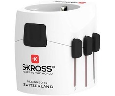 Skross Skross PRO Light Travel Adapteris – Universal – Baltas – 2 and 3 Pole Devices