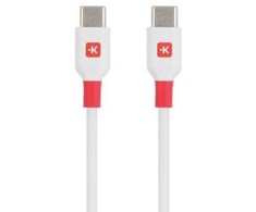 Skross SKCA0020C-C200CN, 2 m, USB C, USB C, USB 2.0, Balta