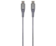 SKROSS USB Kabelis USB-C to USB-C 2.0, Braiding, 2,0m space pilkas