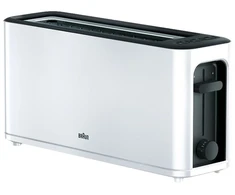 Skrudintuvas Braun HT3100WH, 1 slice(s), Juodas, Baltas, Mygtukai, Rotary, 1000 W
