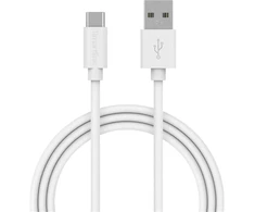 SMARTLINE Įkrovimo kabelis USB-A/USB-C baltas 100 cm