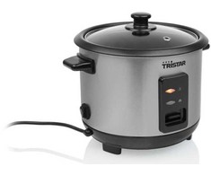 Tristar | RK-6146 | Rice cooker | 400 W | 1 L | Number of programs 0 | Juodas/Nerūdijantis plienas