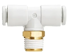 SMC PNEUMATIK JUNGTYS T forma VIDAUS SIEGIS R 1/4 Ø8