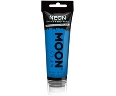 Smiffys Mėlyni neoniniai UV kūno ir veido dažai, 75 ml.