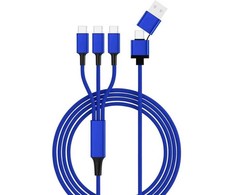 Smrter smrter Hydra TRIO Ladekabel USB kabelis, tipas USB-C, OTG, 120cm, mėlyna mažmeninė prekyba