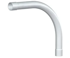 Solar Plus 90° aliuminio lenkimo vamzdis, Ø 25 mm, ilgis 170 mm, sienelės storis 1,0 mm, spindulys 75 mm.