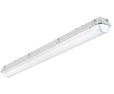 Solar Plus „Alhama“ LED šviestuvas 1200 mm 24 W 3000 lm 4000 K, poliesterio gaubtas, plastikinis spaustukas