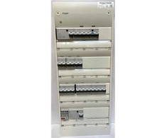 Solar Plus Grupinė plokštė, iš anksto surinkta Gamma 4R balta, HPFI 40A 30mA, 3C10 2P, 1xC10/30mA 2P, 3xC16 4P, 1xC20 4P 1xTransient