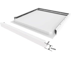 Solar Plus LED PLOKŠČIOJO MODELIO MONTAVIMO RĖMAS 598x598x62 mm, BALTA RAL9016 - Rinkinys kaip surinkimo rinkinys. Lengvas surinkimas ir montavimas.