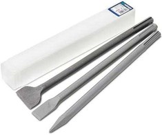 Solar Plus Kaltų rinkinys SDS-MAX 1 vnt. smailus kaltas 400 mm, 1 vnt. plokščias kaltas 400x25 mm, 1 vnt. platus kaltas 400x40 mm