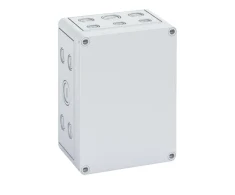 Solar Plus Montavimo dėžutė TK PS, polistireninis, aukštis x plotis x gylis 180 x 130 x 90 mm, RAL7035, pilkas dangtis, žemas pagrindas, IP66, tuščia, be halogenų, su išmušimo anga.