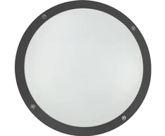 Solar Plus OKO atviras pusapvalis šviestuvas E27 IK10 IP65 C4 antracito spalvos