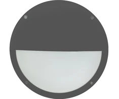 Solar Plus OKO pusės ekrano šviestuvas 6W/12W 330lm-520lm 3000K-4000K IK10 IP65 C4 antracito spalvos