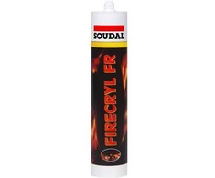 „SOUDAL Firecryl“ – tai ugniai atsparus akrilas, skirtas konstrukcinėms siūlėms sandarinti, baltas, 310 ml talpos. Jis plečiasi aukštesnėje nei 120 °C temperatūroje.