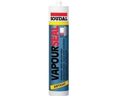 „SOUDAL Vapourseal“ yra paruošti naudoti plastoelastiniai vienkomponenčiai sandarinimo klijai / folijos klijai, 310 ml talpos kasetė.