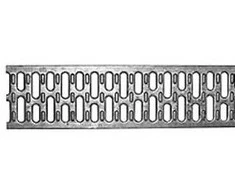 Plyšinės grotelės cinkuotos 10 mm - 1,0 m - ACO V100 su užraktu, C250 klasė