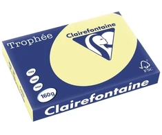 Spalvotas popierius, Clairefontaine Trophée, A3 160 g/m2, kanarų geltonumo, pakuotė su 250 vnt.