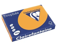 Spalvotas spausdintuvo popierius, Clairefontaine Trophée, A3, 160 g/m2, oranžinis