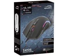 Speedlink ZAVOS žaidimų pelė, 7 mygtukai, įvairiaspalvis apšvietimas, iki 3200 dpi raiška, gumuotas paviršius