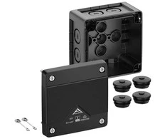 Spelsberg Abox Pro 025-L/sw Įžanginė dėžė (I x P x A) 92 x 92 x 60 mm Apsaugos lygis: IP66, IP67, IP69 1 vnt.
