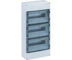 SPELSBERG Grupinė plokštė AKE 36, 3x12 moduliųAukštis x plotis x gylis: 600x300x142 mmIP 65 polistirenas, šviesiai pilka RAL 7035