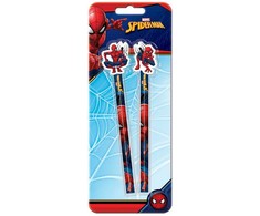 Spiderman SPIDERMAN, 2-pack pencils w/eraser toppers