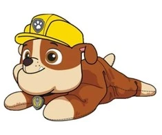 Spin Master Paw Patrol ginklo kepurė ir antkaklis pliušinis 20 cm - Rubble