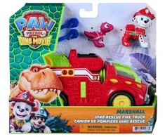 Spin Master Psi Patrol Film Dino Marshall Važiuoklė Wóz Strażacki 20 Cm + Figurki I Pociski