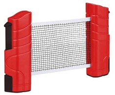 Sport One „Sport1“ stalo teniso susukamas tinklas iki 170 x 5 cm, raudonas
