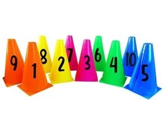 Sportme Skaičių kūgiai 23 cm - Rinkinys 1-10
