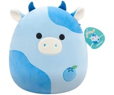 SQUISHMALLOWS Pliušinis žaislas - Mėlyna karvytė, 30 cm