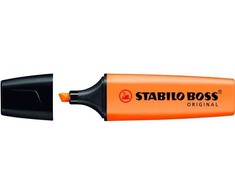 STABILO BOSS ORIGINAL, 1 vnt., Oranžinis, Smailus galiukas, Oranžinis, Stačiakampis, 2 mm