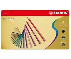 Stabilo - originalūs meniškos kokybės spalvoti pieštukai, 38 vnt. (204206)