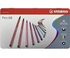 Stabilo - Pen 68 Arty - metalinė dėžutė, 40 vnt. (204055)