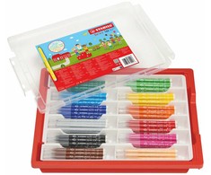 Stabilo Trio A-Z vaikiškų žymeklių rinkinys, 12x12 spalvų, tvirtoje dėžutėje su dangteliu