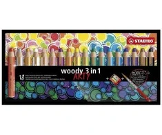 Stabilo Woody Arty kreidelės 3in1 18 spalvų + galąstuvas (381315)