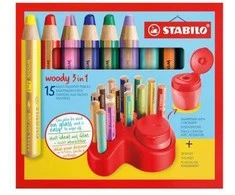 Stabilo - 3 viename aukščiausios kokybės medinis stalo įrankių komplektas (208549)