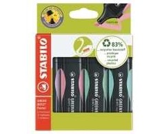 STABILO Žalias BOSS, 4 pc(s), Žalias, Mint, Rožinė, Violet, Chisel tip, Žalias, Mint colour, Rožinė, Violet, Plastic, 2 mm