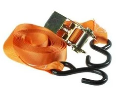 Staco Nordic Krovimo diržas su reketu ir kabliu 560 kg - Su reketu ir kabliu HD 25 mm x 5 m oranžinis