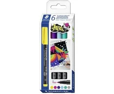 STAEDTLER 317C6 - Permanent-Universalstift M Set 6 Farben