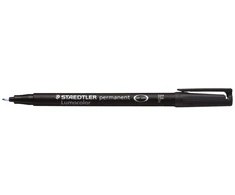 Staedtler 318-9, juodas, apvalus antgalis, juodas, polipropilenas (PP), plonas, 0,6 mm