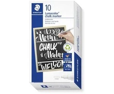 STAEDTLER Chalk marker "Lumocolor 344", baltas, 2,4 mm, tapered tip 344-0