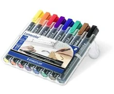 Staedtler 352 WP8, Juoda, Mėlyna, Ruda, Žalia, Oranžinė, Raudona, Violetinė, Geltona, Daugiaspalvė, 2 mm, 8 vnt.