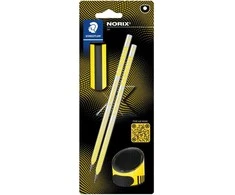 Staedtler - NORIX Pieštukas Set, 2 pencils, eraser and sharpener - Geltona (181 SBK2-1)
