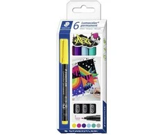 STAEDTLER 318C6 - Permanent-Universalstift F Set 6 Farben