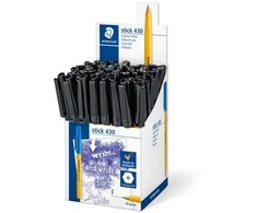STAEDTLER tušinukas Stick F, 50 vnt., juodos spalvos